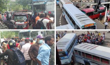 எரிபொருள் பிரச்சினை: வீதிகள் மற்றும் ரயில் பாதைகளை மறித்து பல பகுதிகளில் போராட்டங்கள்