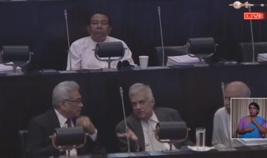 நாடாளுமன்றத்திற்கு வந்த ஜனாதிபதியை வெளியேறக்கோரி போராட்டம்