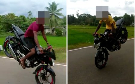 மோட்டார் சைக்கிள்களில் சாகசம்... இளைஞர்களுக்கு நேர்ந்த கதி! 