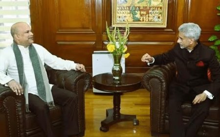  இந்திய வெளிவிவகார அமைச்சருடன் மிலிந்த மொரகொட சந்திப்பு