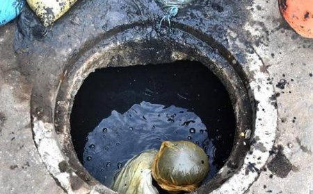 கழிவு நீர் குழியில் விழுந்து  இரு தொழிலாளர்கள் பலி