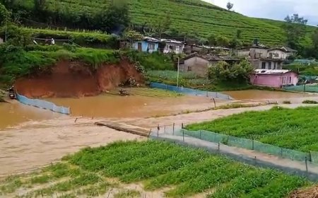 மலையகத்தில் பெய்து வரும் மழை காரணமாக வீடுகள் மற்றும் விவசாய நிலங்கள் பாதிப்பு