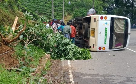 புஸ்ஸல்லாவ பஸ் விபத்து; 8 பேர் காயம்