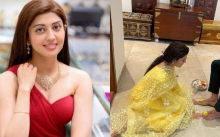 கணவருக்கு பாத பூஜை செய்த நடிகை! 