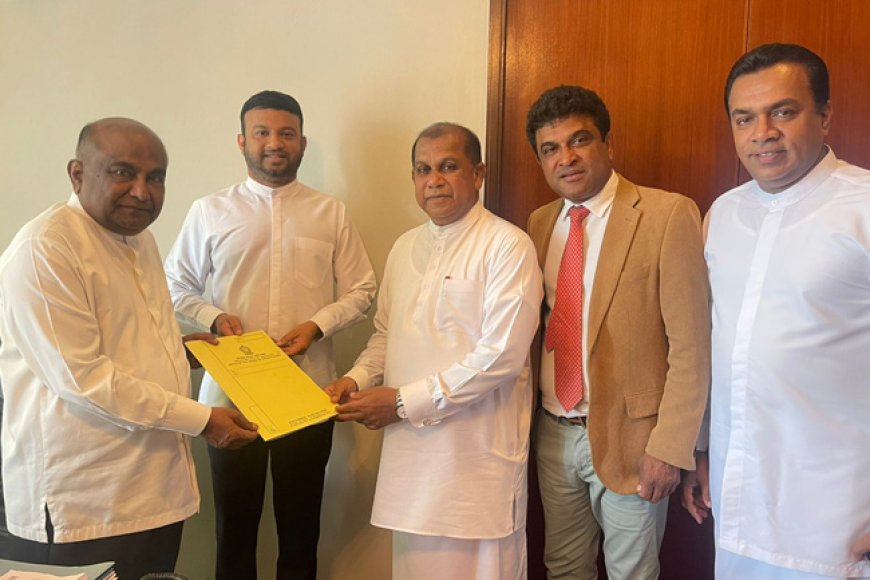SJB hands over no-confidence motion against Health Minister to Speaker