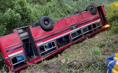 வட்டவளையில் பஸ் விபத்து - 18 பேர் படுங்காயம் (Video)