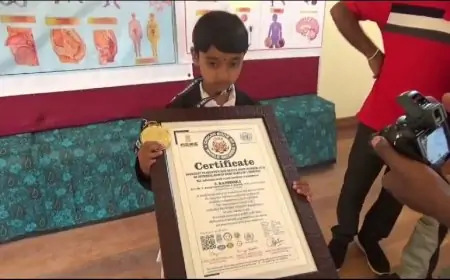 உலகின் அதிக நினைவாற்றல் கொண்ட மாணவியாக சாதனை படைத்த  கனிஷிகா