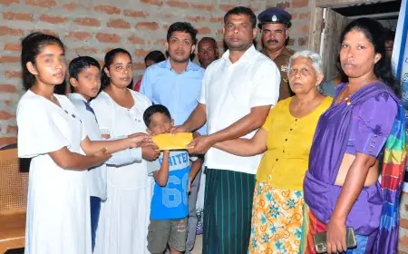 மின்னல் தாக்கி உயிரிழந்தவர்களின் குடும்பங்களுக்கு உதவி