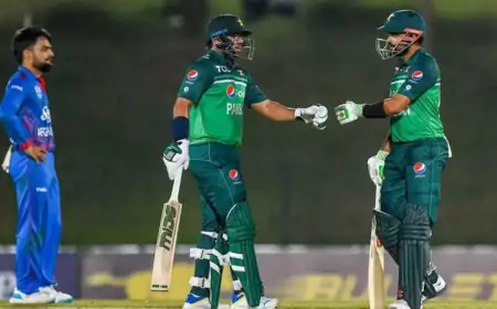ஆப்கானிஸ்தானுக்கு எதிரான போட்டியில் பாகிஸ்தான் அணி 'திரில்' வெற்றி