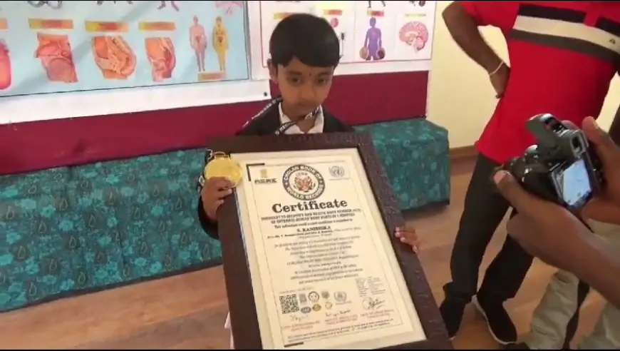 உலகின் அதிக நினைவாற்றல் கொண்ட மாணவியாக சாதனை படைத்த  கனிஷிகா