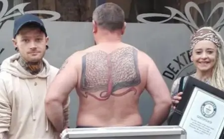 667 முறை மகளின் பெயரை பச்சை குத்தி உலக சாதனை படைத்த நபர்... யார் தெரியுமா?