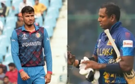 முஜீப் ரஹ்மானை கண்டுகொள்ளாத பங்களாதேஷ்.. மேத்யூஸை மட்டும் டைம் அவுட் செய்தது ஏன்? சரியா? தவறா?