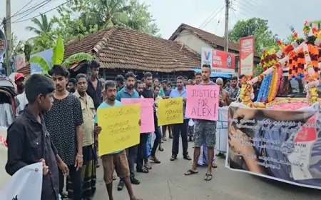 யாழில் தமிழ் இளைஞன் தடுப்புக் காவலில் உயிரிழப்பு, பொலிஸாருக்கு எதிராக ஆர்ப்பாட்டம்