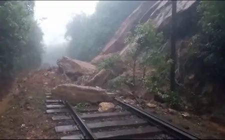 மண்சரிவு காரணமாக மலையக ரயில் சேவைகள் பாதிப்பு - சீர்செய்யும் பணிகள் ஆரம்பம்