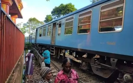 மலையக ரயில் சேவை பாதிப்பு; டிக்கிரி மெனிகே ரயில் தடம்புரண்டது! 