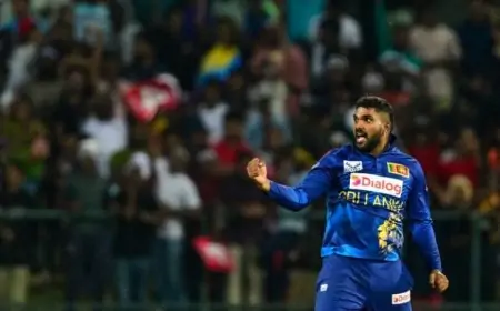 டி20 கிரிக்கெட்டில் புதிய சாதனையை எட்டிய வனிந்து ஹசரங்க!