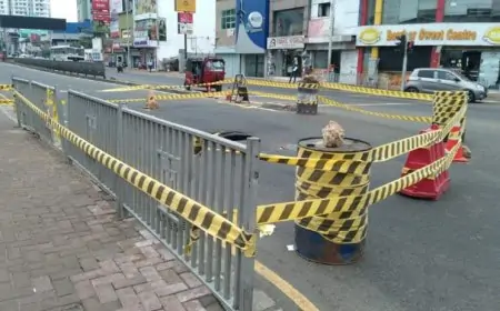 வெள்ளவத்தை வீதியில் ஏற்பட்ட திடீர் பள்ளம்.. போக்குவரத்து குறித்து அறிவிப்பு