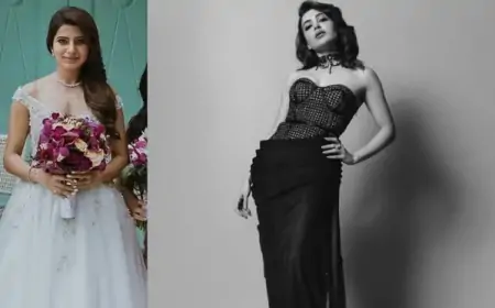 திருமணத்தில் அணிந்த வெள்ளை கவுனை கருப்பாக்கிய சமந்தா - காரணம் என்ன?