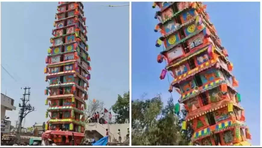 திடீரென சாய்ந்த தேர் 