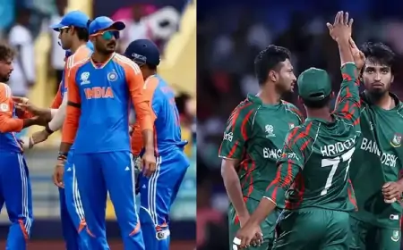 இந்தியா - பங்களாதேஷ் அணிகள் இன்று மோதல்