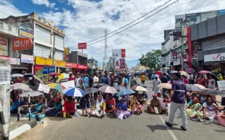 கல்முனை நகருக்குள் நுழையும் மூன்று பிரதான வீதிகள் முற்றாக தடை