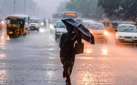 இன்று பிற்பகல்  1 மணிக்குப் பிறகு இடியுடன் கூடிய மழை