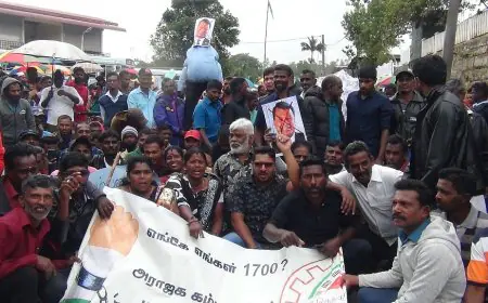 பொகவந்தலாவை நகரில் போராட்டம்