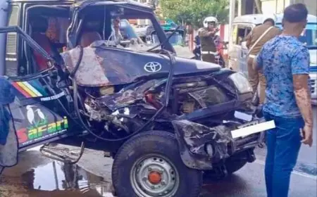 மீன் ஏற்றிச் செல்லும் வண்டி - இ.போ.ச பஸ் விபத்து