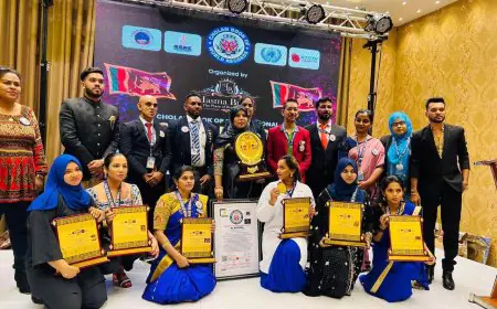 130 அழகுக்கலை நிபுணர்கள் ஒன்றிணைந்து சோழன் உலக சாதனை 