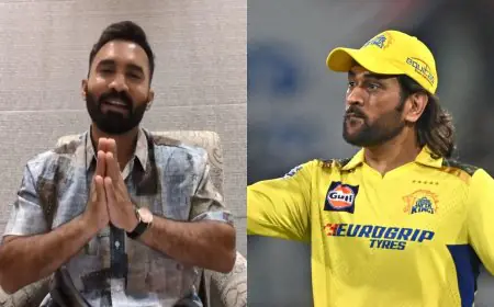 ரசிகர்களிடம் தோனிக்காக மன்னிப்பு கேட்ட தினேஷ் கார்த்திக்!