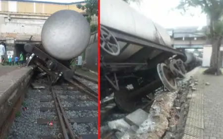 மருதானையில் தடம் புரண்ட ரயில்; நடைமேடையும் பலத்த சேதம்