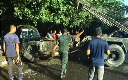 நாடாளுமன்றத்திற்கு அருகில் இராணுவ வாகனம் விபத்து