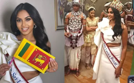 திருமணமான உலக அழகி...  இலங்கை பெண்ணுக்கு அமோக வரவேற்பு