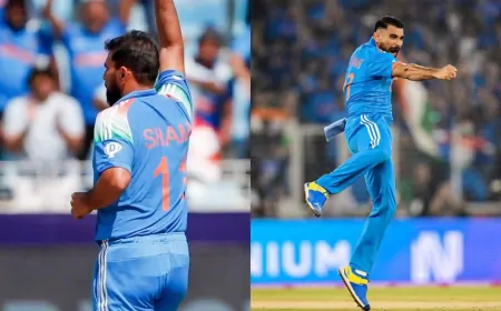 Mohammed Shami Becomes Fastest to 200 ODI Wickets, Surpassing Mitchell Starc