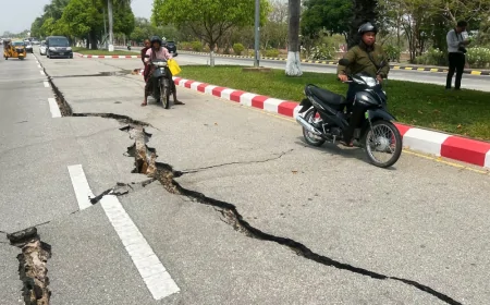 மியன்மாரில் பாரிய நிலநடுக்கம்... பேங்காக்கில் உணரப்பட்ட அதிர்வு