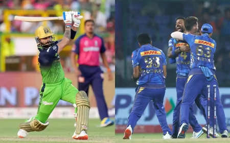 Cricket Highlights: Virat Kohli’s Landmark, MI’s Thrilling Win & Women’s Qualifiers Action – April 13