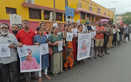 அம்ஷிகாவின் மரணத்திற்கு நீதி கோரி போராட்டம்; கலகம் அடக்கும் பொலிஸார் குவிப்பு!