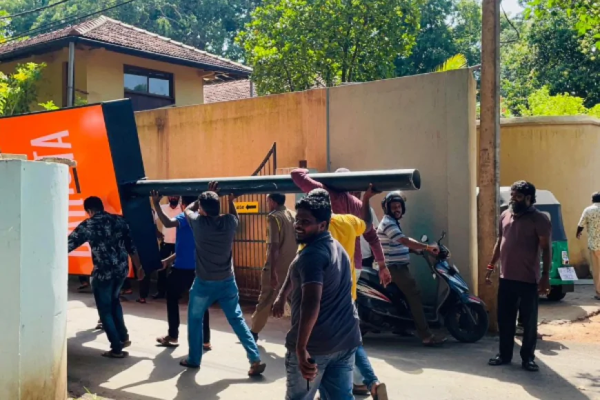 நல்லூரில் அசைவ உணவகம்; பெயர் பலகையை அகற்றிய மாநகர சபை