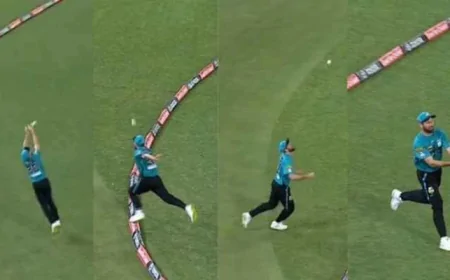 பவுண்டரி கேட்ச் விதியில் அதிரடி மாற்றம்..  இலங்கை - வங்கதேசம் போட்டியில் அமுலுக்கு வருகின்றது...