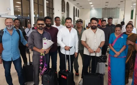 படப்பிடிப்புக்காக இலங்கைக்கு வந்துள்ள மோகன்லால், குஞ்சாக்கோ போபன்