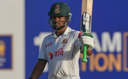 இலங்கை  அணியுடனான முதல் டெஸ்ட் போட்டியில் பங்களாதேஷ் அணி முன்னிலை