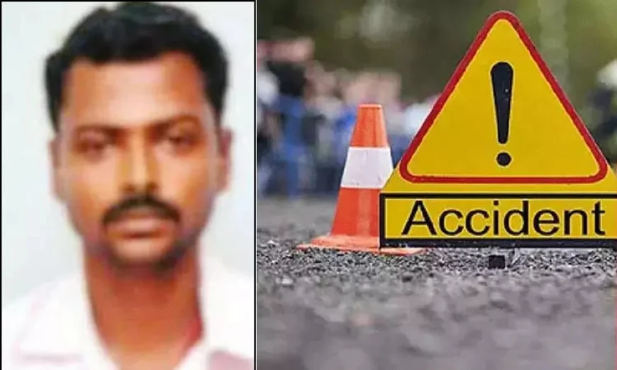 இன்று வெளிநாடு செல்ல இருந்தவர் லாரி மோதி பலி