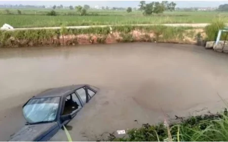 ஆற்றில் மூழ்கி காணாமல் போன கார்; 6 மாத குழந்தை உட்பட குடும்பமே பலி!