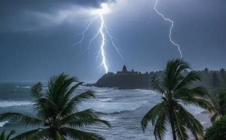 இலங்கையில் இடியுடன் கூடிய மழை: வளிமண்டல திணைக்களத்தின் எச்சரிக்கை