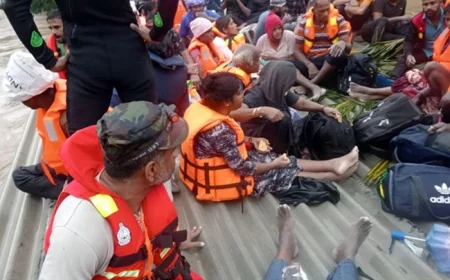 கலா ஓயாவில் பேருந்தில்  சிக்கிய 67 பயணிகளும் பாதுகாப்பாக மீட்பு