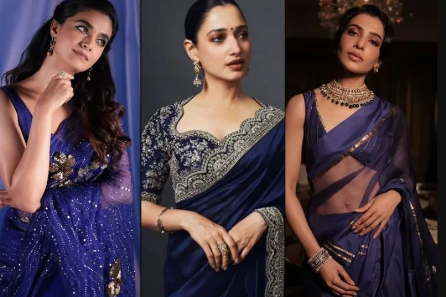 2025 இல் நேவி ப்ளூ புடவைகள் டாப் டிரெண்ட்