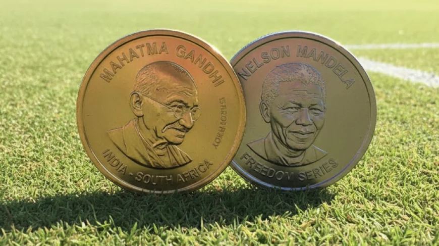 இந்தியா - தென்னாப்பிரிக்கா டெஸ்டில் காந்தி-மண்டேலா உருவம் பொறித்த தங்க நாணயம் அறிமுகம்!