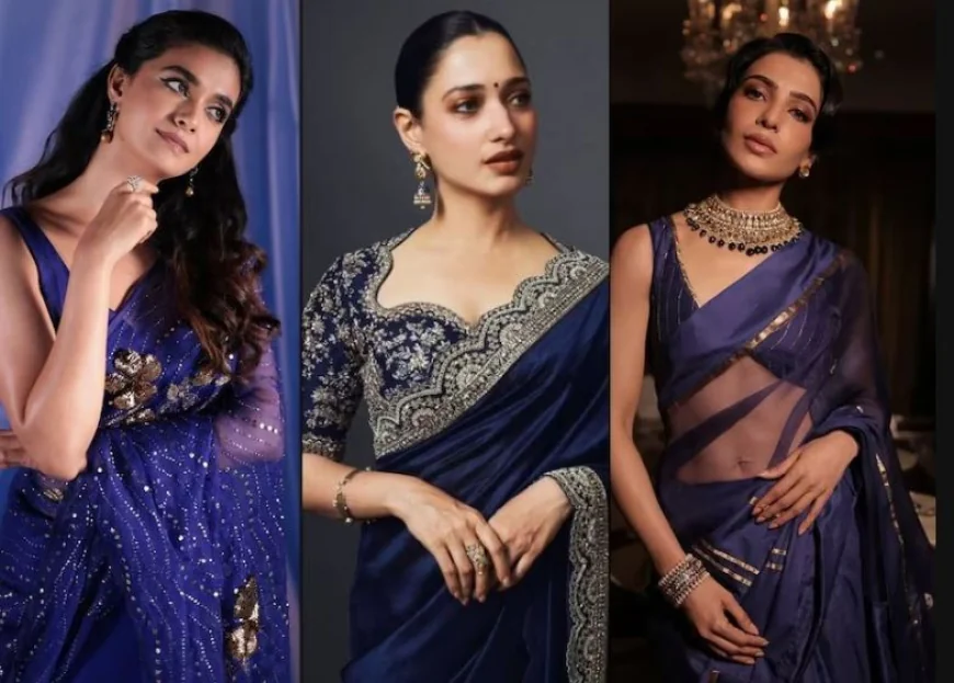 2025 இல் நேவி ப்ளூ புடவைகள் டாப் டிரெண்ட்