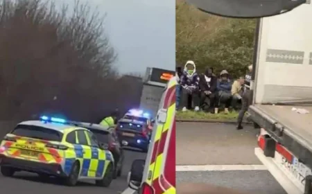 லொறிக்குள் பதுங்கிய 13 புலம்பெயர்ந்தோர் கண்டுபிடிப்பு: சாரதி உட்பட 14 பேர் கைது!