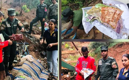 நிலச்சரிவில் இருந்து இராணுவத்தினரால் மீட்கப்பட்ட பணமும் தங்கமும் உரிமையாளரிடம் ஒப்படைப்பு